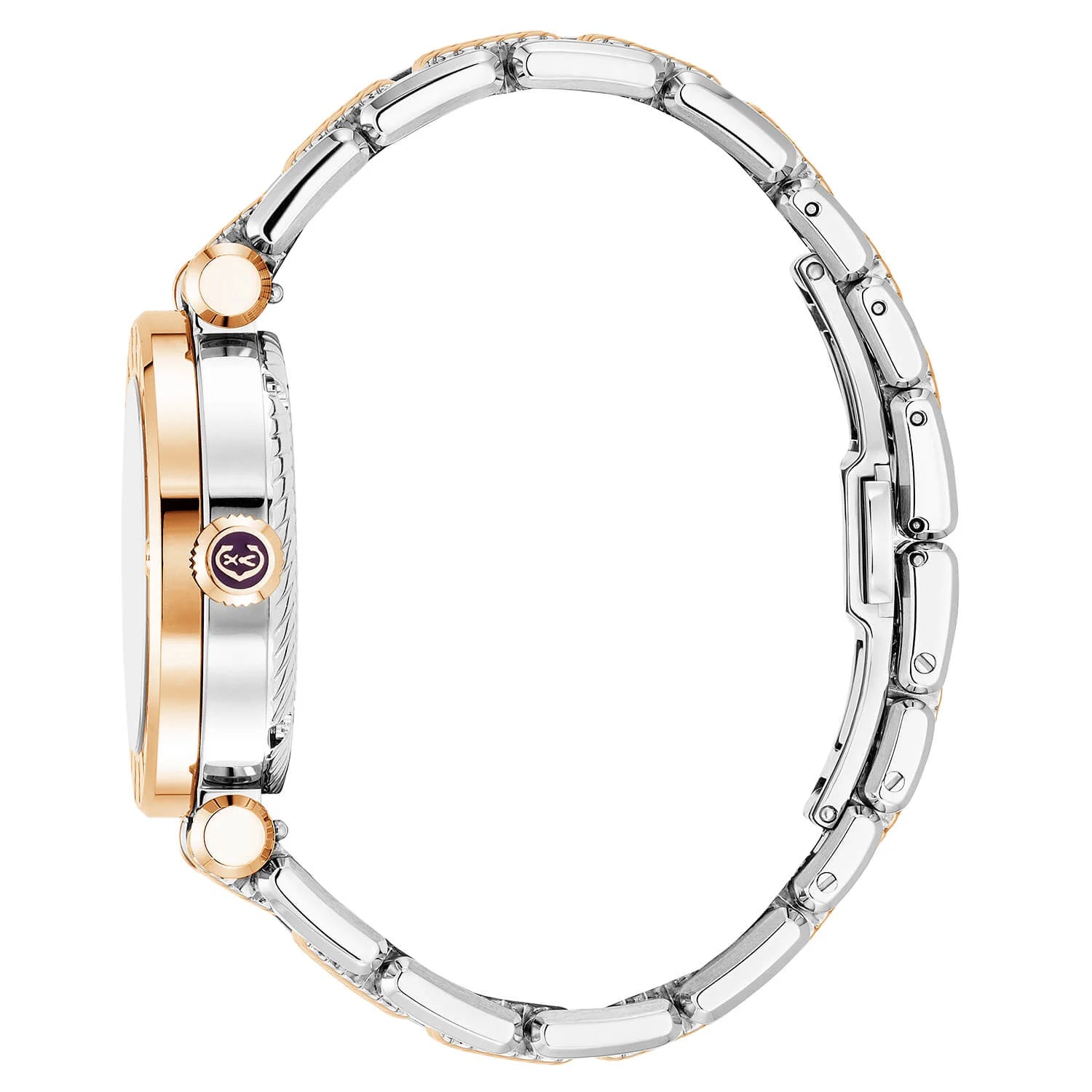 NAVIGATOR CRUISE, 36MM, QUARTZ CALIBRE, WHITE MOTHER OF PEARL WITH ROSE GOLD PVD INDEX DIAL, STEEL ROSE GOLD PVD "CHARRIOL CHARRIOL" WITH 2 SCREWS BEZEL, METAL BICOLOR INTERCHANGEABLE BRACELET - © 2024 Charriol - Watch