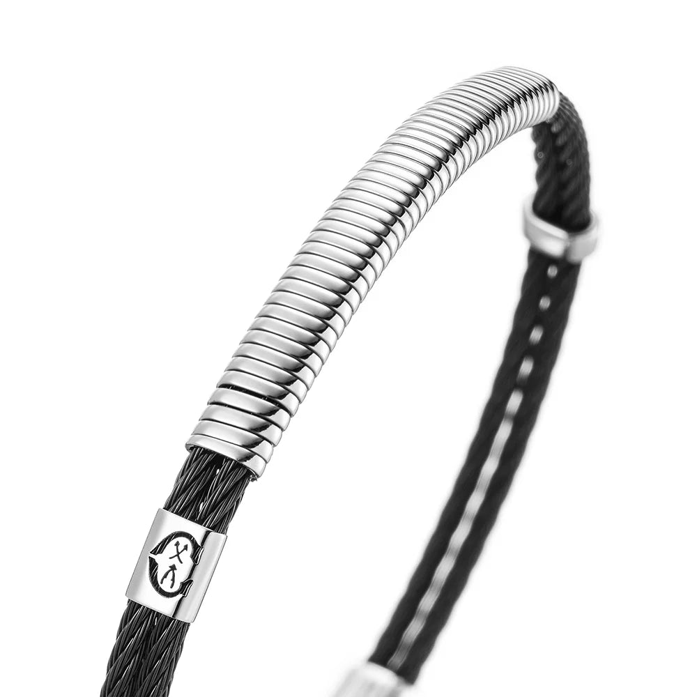 Noir_Plaque métallique et ressort