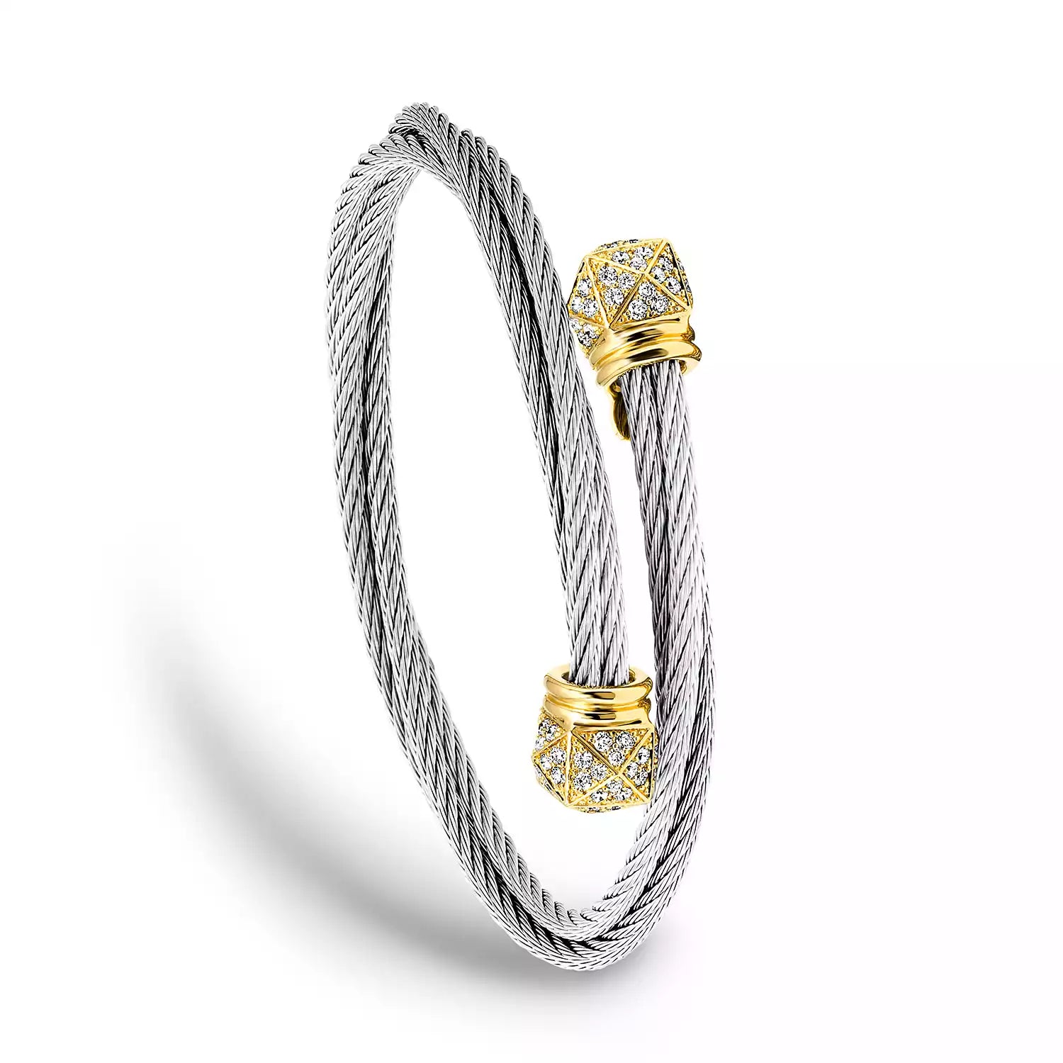 Acier_Or 18KT avec 120 diamants 1.60ct