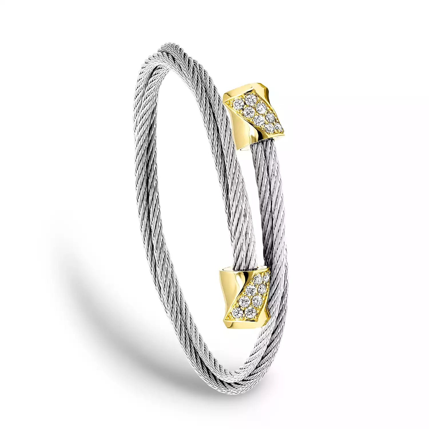 Acier_Or 18KT avec 16 diamants 0.67ct