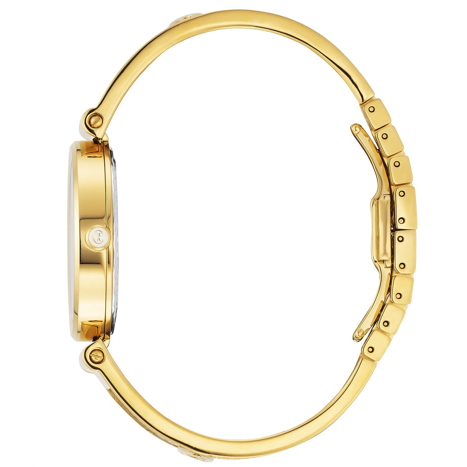 FOREVER YOURS, 32MM, CALIBRE QUARTZ, NACRE AVEC CADRAN 12 DIAMANTS, BEZEL PVD OR JAUNE, BRACELET CABLE ACIER - Charriol Geneve - Montres