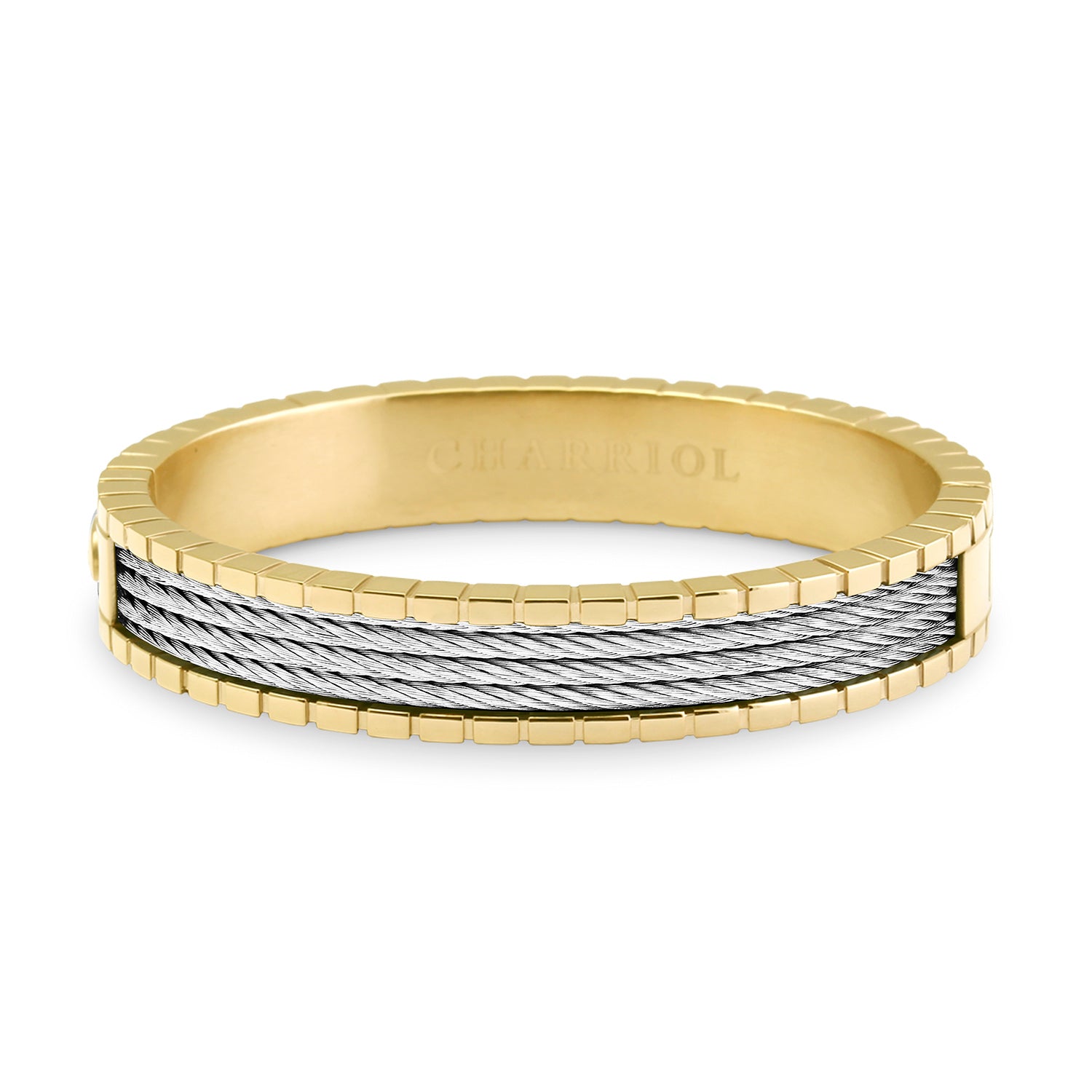 Forever™ Bangle Personnalisé Jaune/Acier - Charriol Geneve - Bracelets et Bangles