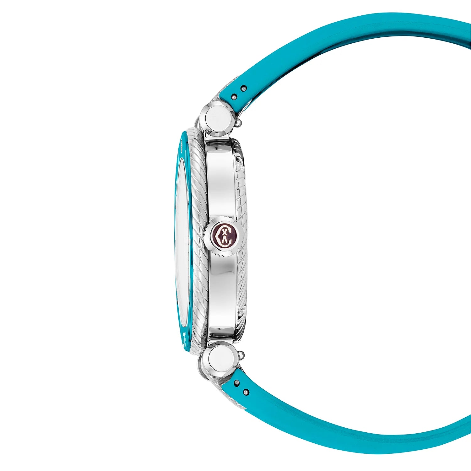 NAVIGATOR SURF, 36MM, CALIBRE AUTOMATIQUE, CADRAN TURQUOISE, BAGUE TURQUOISE, BRACELET INTERCHANGEABLE EN CAOUTCHOUC TURQUOISE - Charriol Geneve - Montre