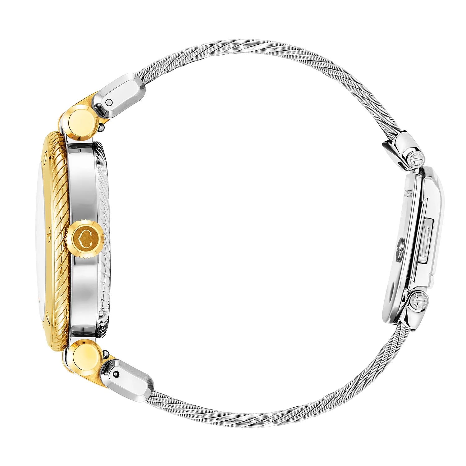 NAVIGATOR SURF GMT, 36MM, QUARTZ GMT CALIBRE, CADRAN BLANC, 6 SCREWS BEZEL, STEEL CABLE INTERCHANGEABLE BRACELET - Charriol Geneve - Montres