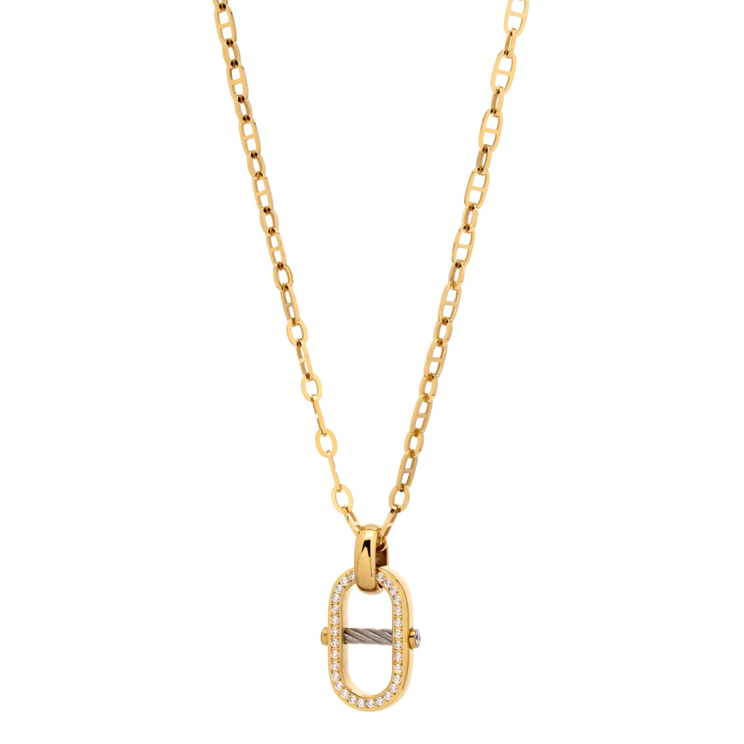 Or jaune avec 34 zirconias_acier