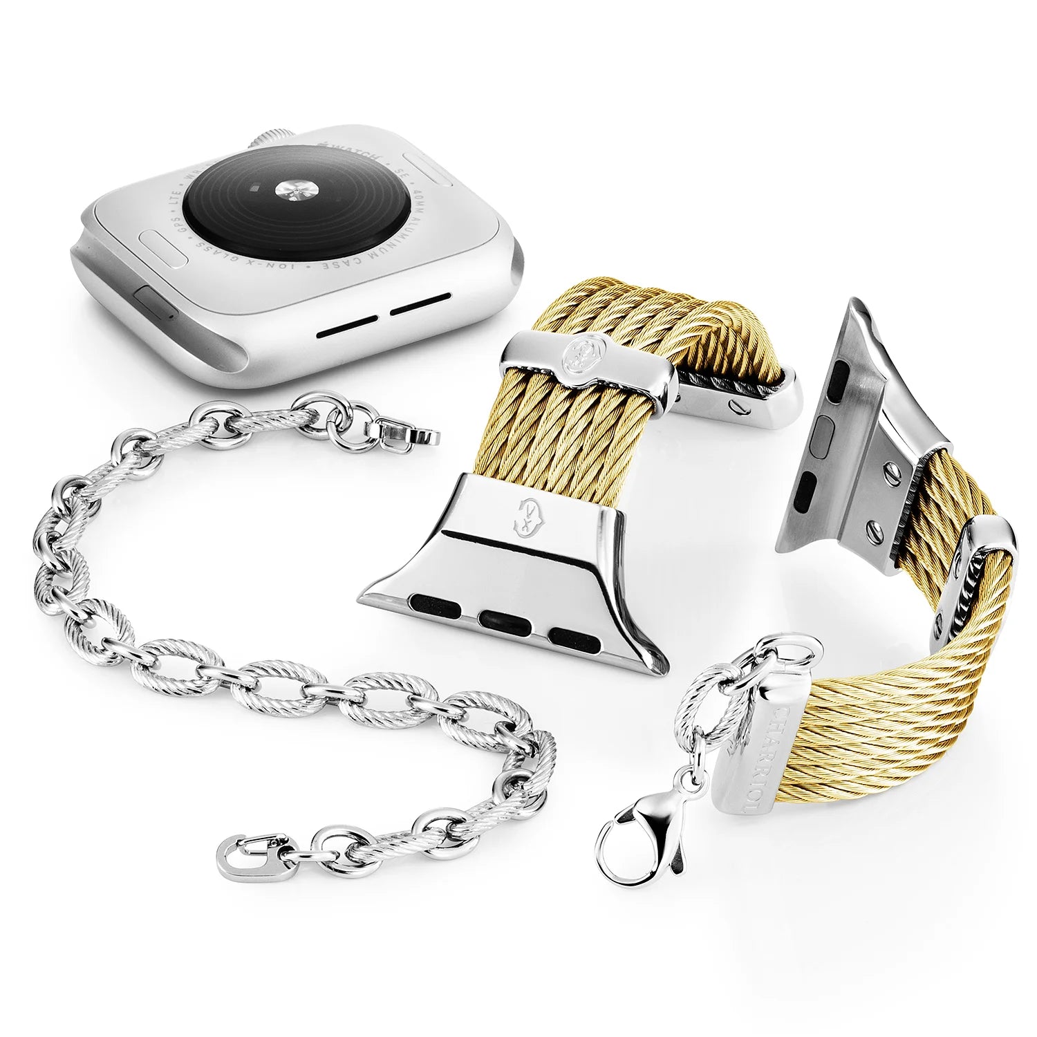 Or jaune et acier Décors_Poignet 16cm