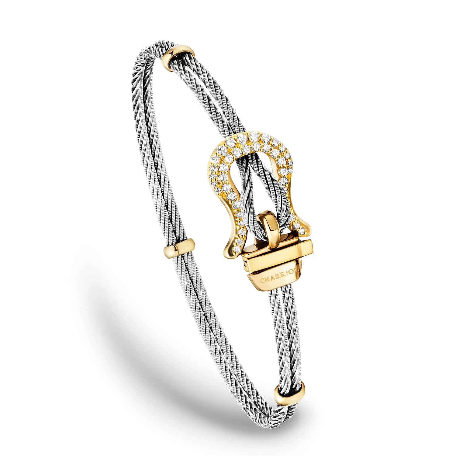Acier_Or 18KT avec 40 diamants 0.29ct