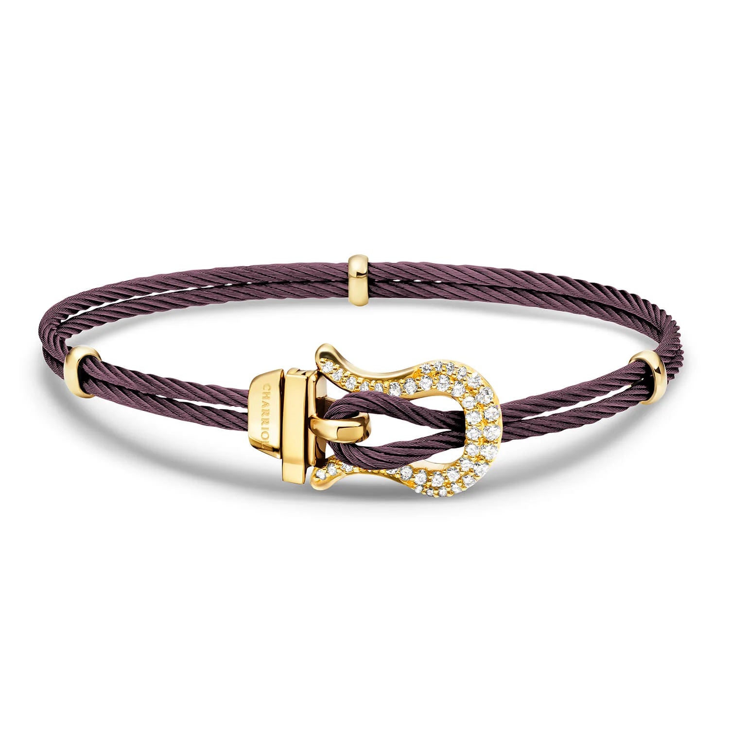 Or violet 18KT avec 40 diamants 0.29ct