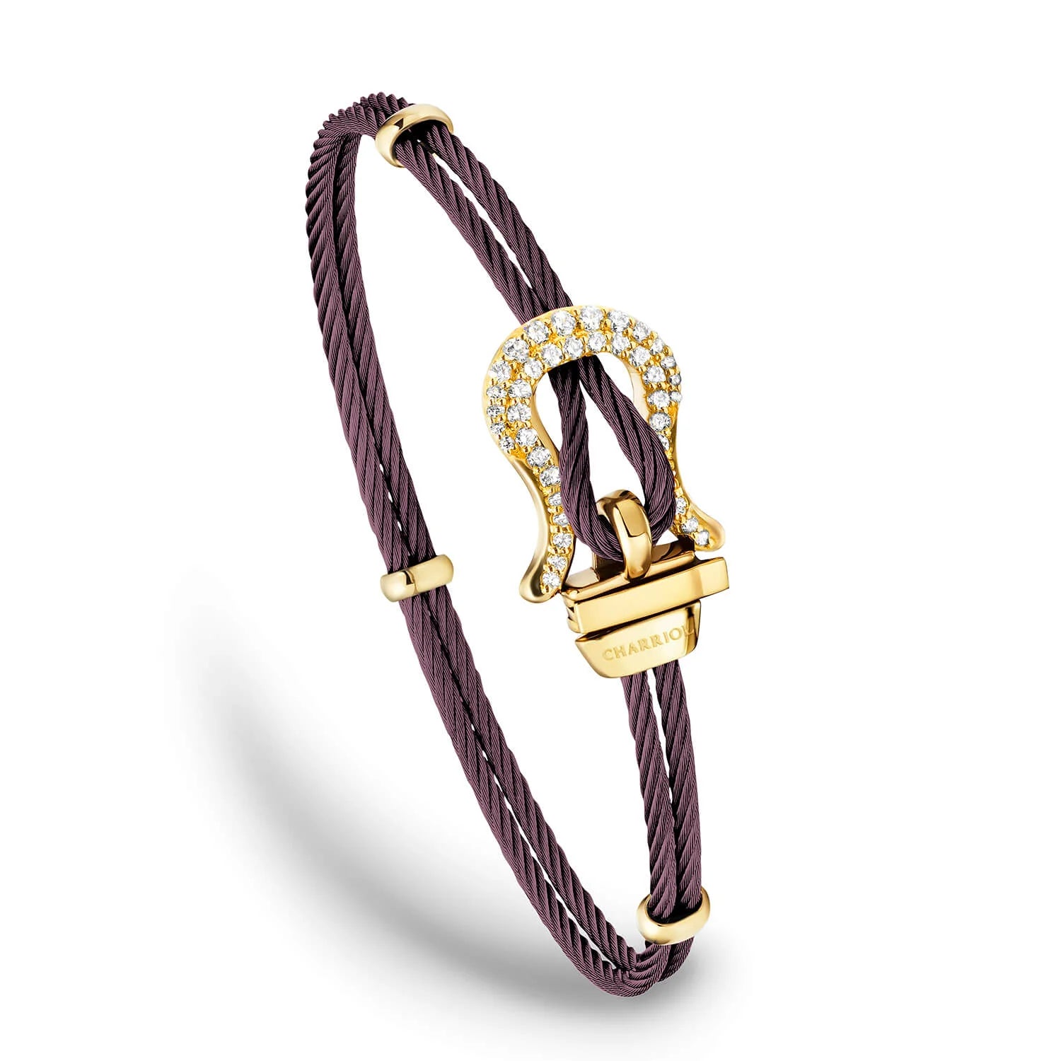 Or violet 18KT avec 40 diamants 0.29ct