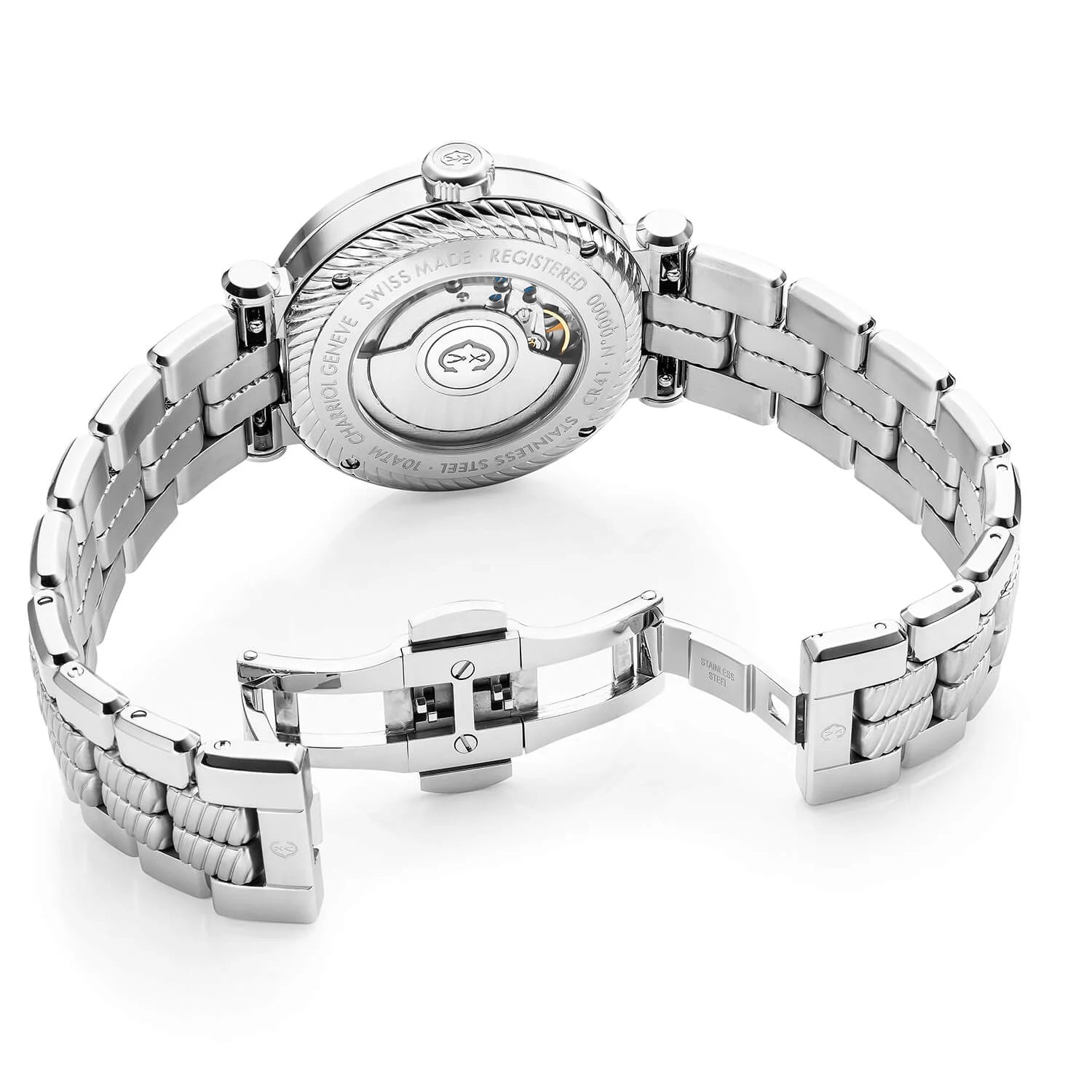 NAVIGATOR CRUISE, 41MM, AUTOMATIC CALIBRE, WHITE DIAL, "CHARRIOL CHARRIOL" BEZEL, STEEL INTERCHANGEABLE BRACELET - Charriol -  Watch