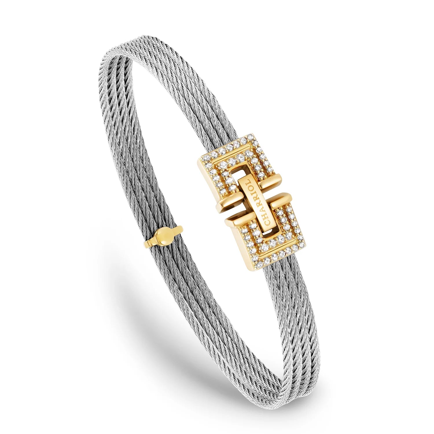 Acier_Or 18KT avec 54 diamants 0.43ct