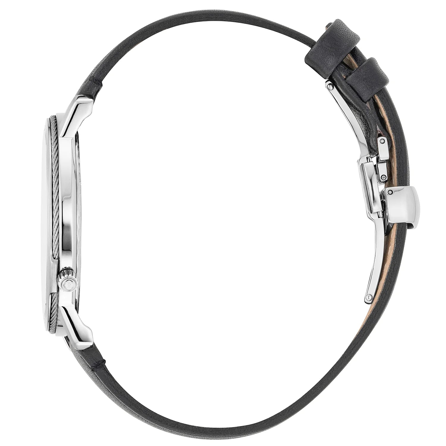 CELTIC® LEGACY, 40MM, QUARTZ CALIBRE, STEEL BEZEL, WHITE WITH ROMAN NUMERALS DIAL, BLACK GENUINE LEATHER BRACELET - BLACK FRIDAY - ©2024 Philippe Charriol International Ltd. -  Watch