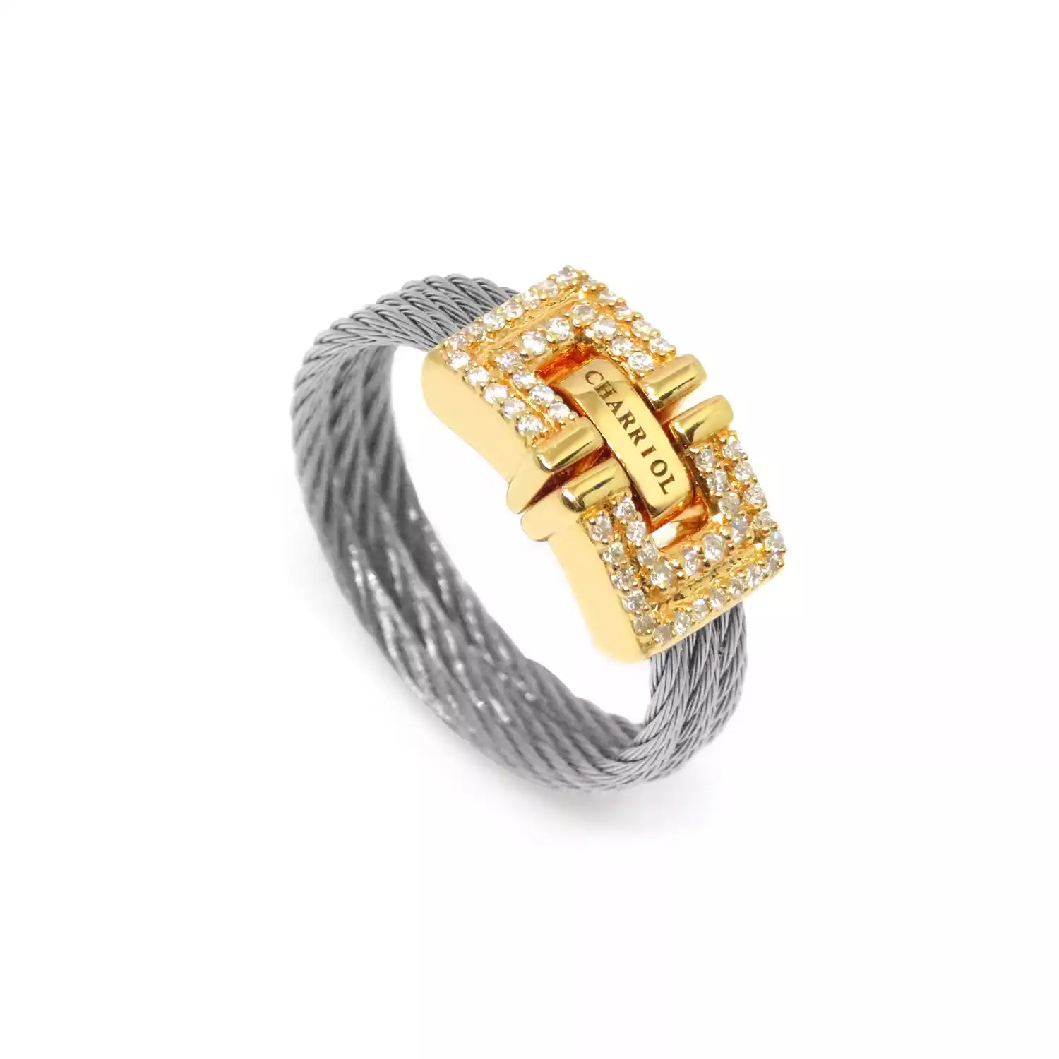 Acier_Or 18KT avec 54 diamants 0.21ct