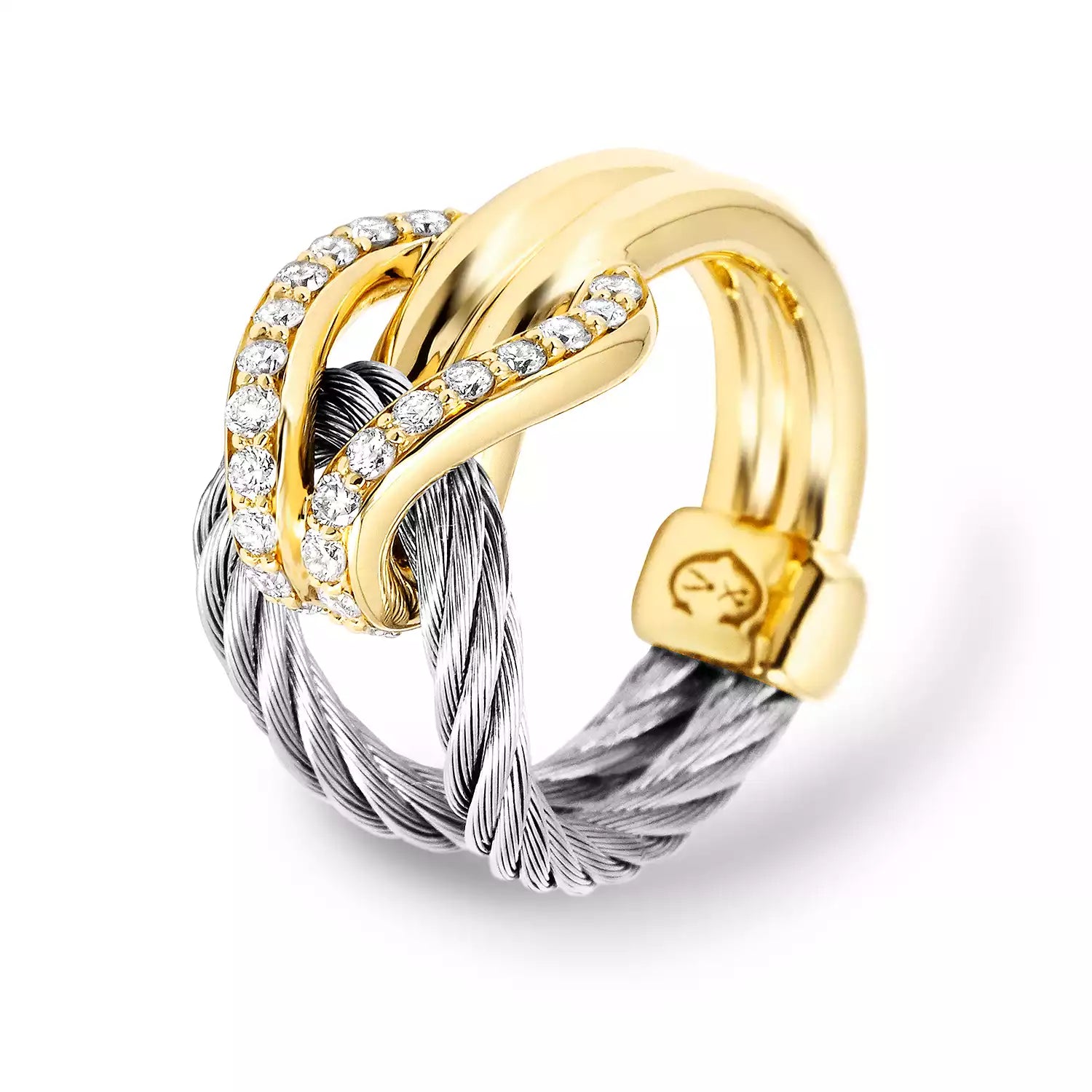 Acier_Or 18KT avec 22 diamants 0.33ct