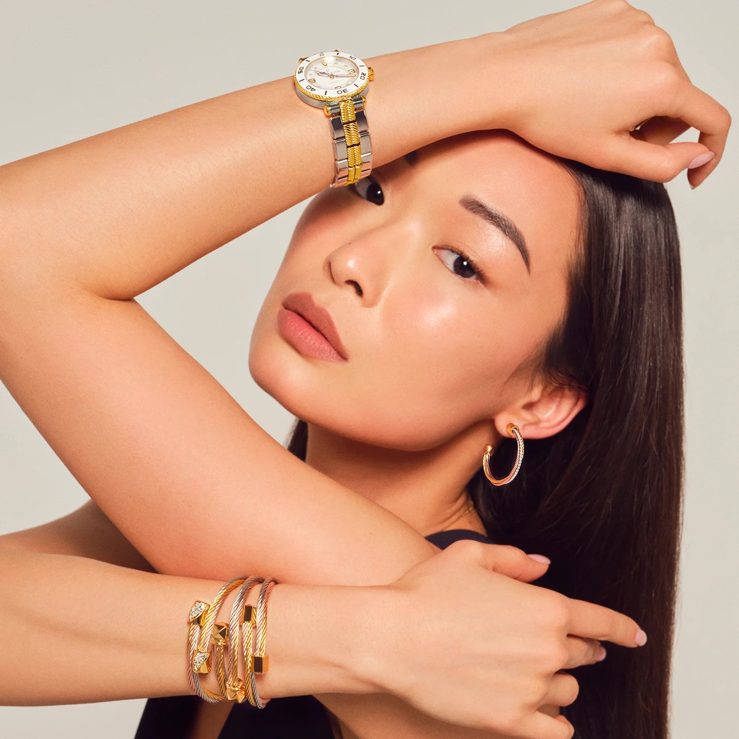 Rose jaune Gris clair_Jaune cubique