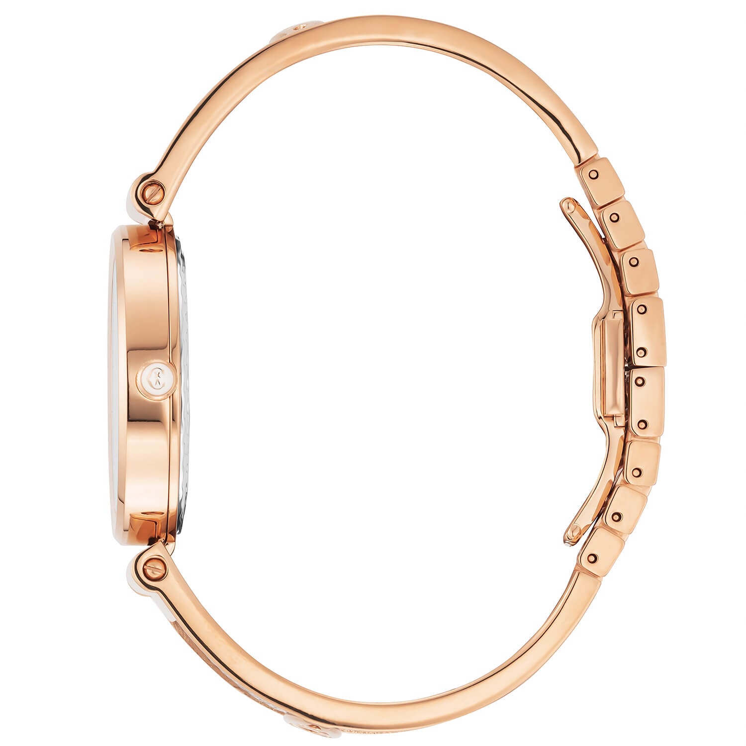 FOREVER YOURS, 32MM, CALIBRE QUARTZ, NACRE AVEC CADRAN 12 DIAMANTS, BEZEL PVD OR ROSE, BRACELET CABLE ACIER - Charriol Geneve - Montres