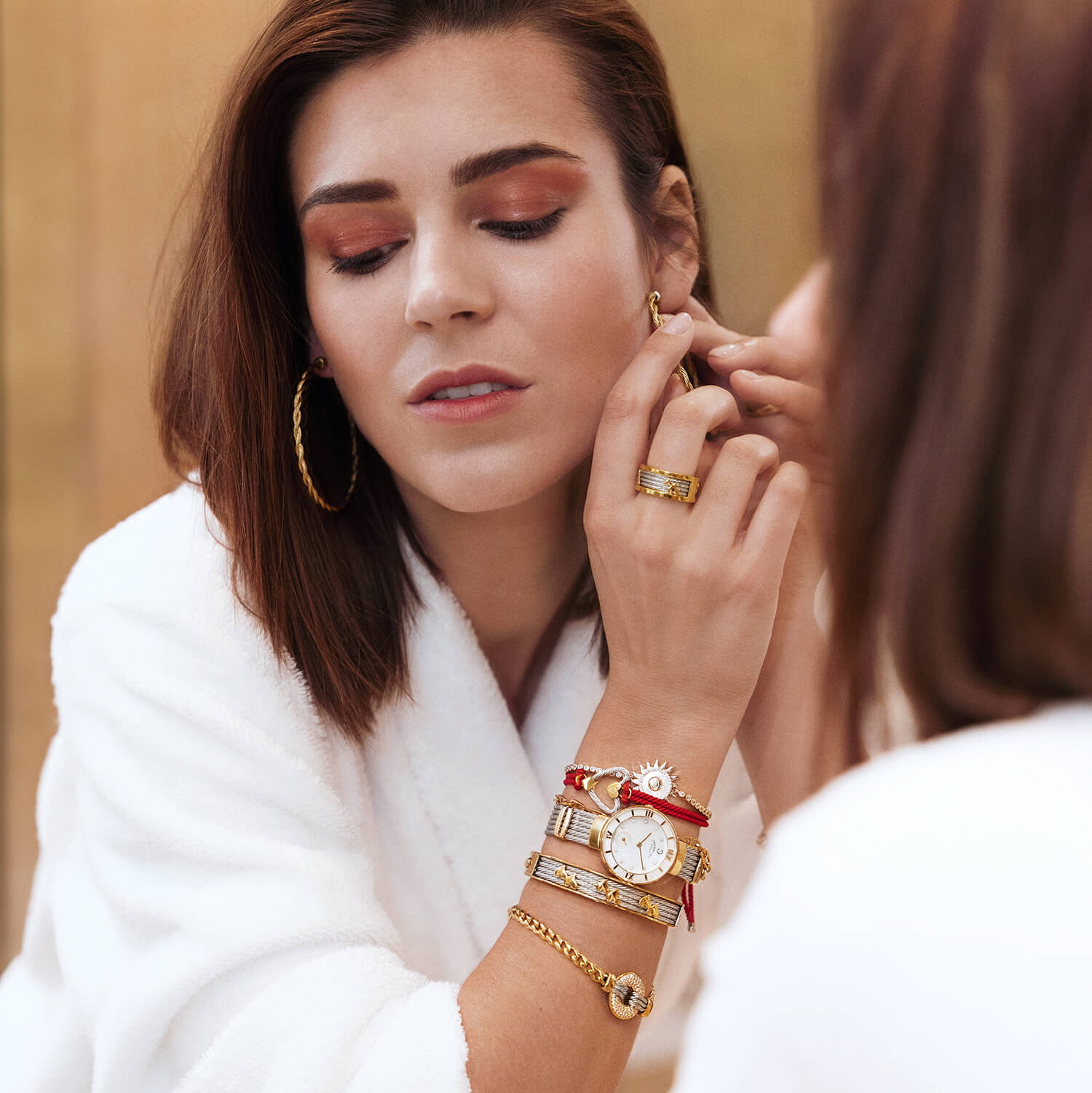 Or jaune_acier avec zirconias