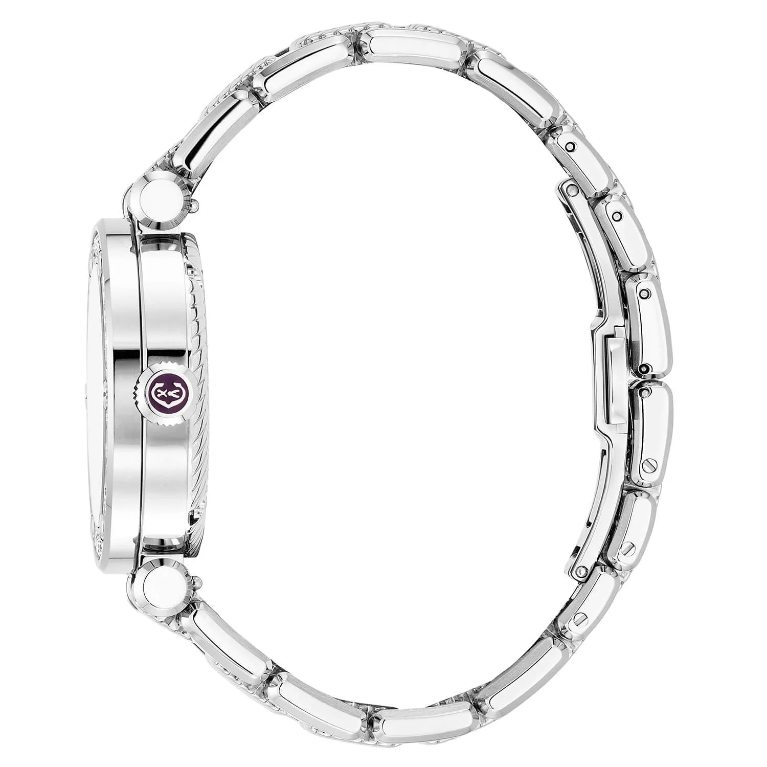 NAVIGATOR CRUISE, 36MM, MOONPHASE QUARTZ CALIBRE, AVENTURINE PRINTED WITH 11 DIAMONDS DIAL, STEEL WITH 30 DIAMONDS AND 6 SCREWS BEZEL, METAL INTERCHANGEABLE BRACELET - © 2024 Charriol -  Watch