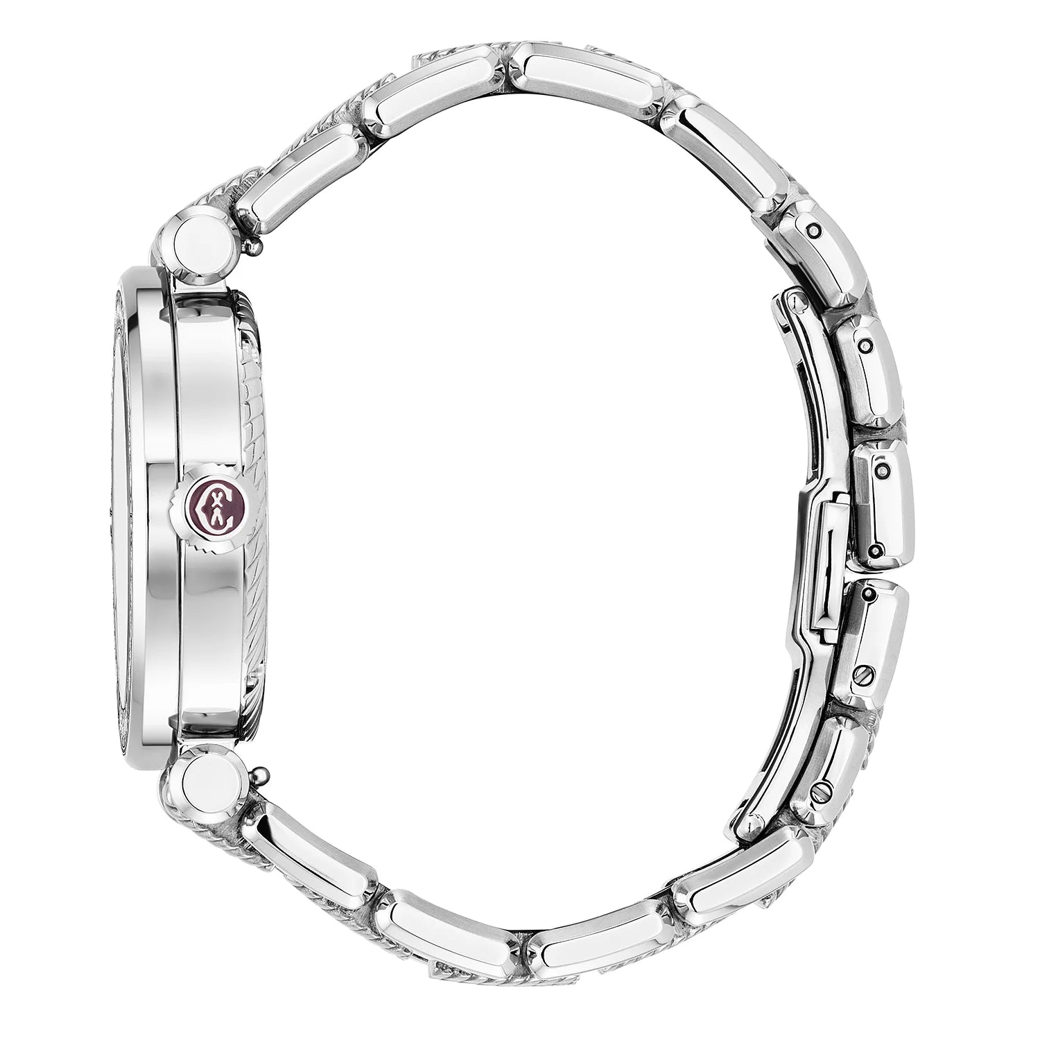 NAVIGATOR CRUISEBracelet interchangeable en acier, 36MM, calibre quartz, cadran en nacre, 30 DIAMANTS, bracelet interchangeable en acier - Charriol Geneve - Montres