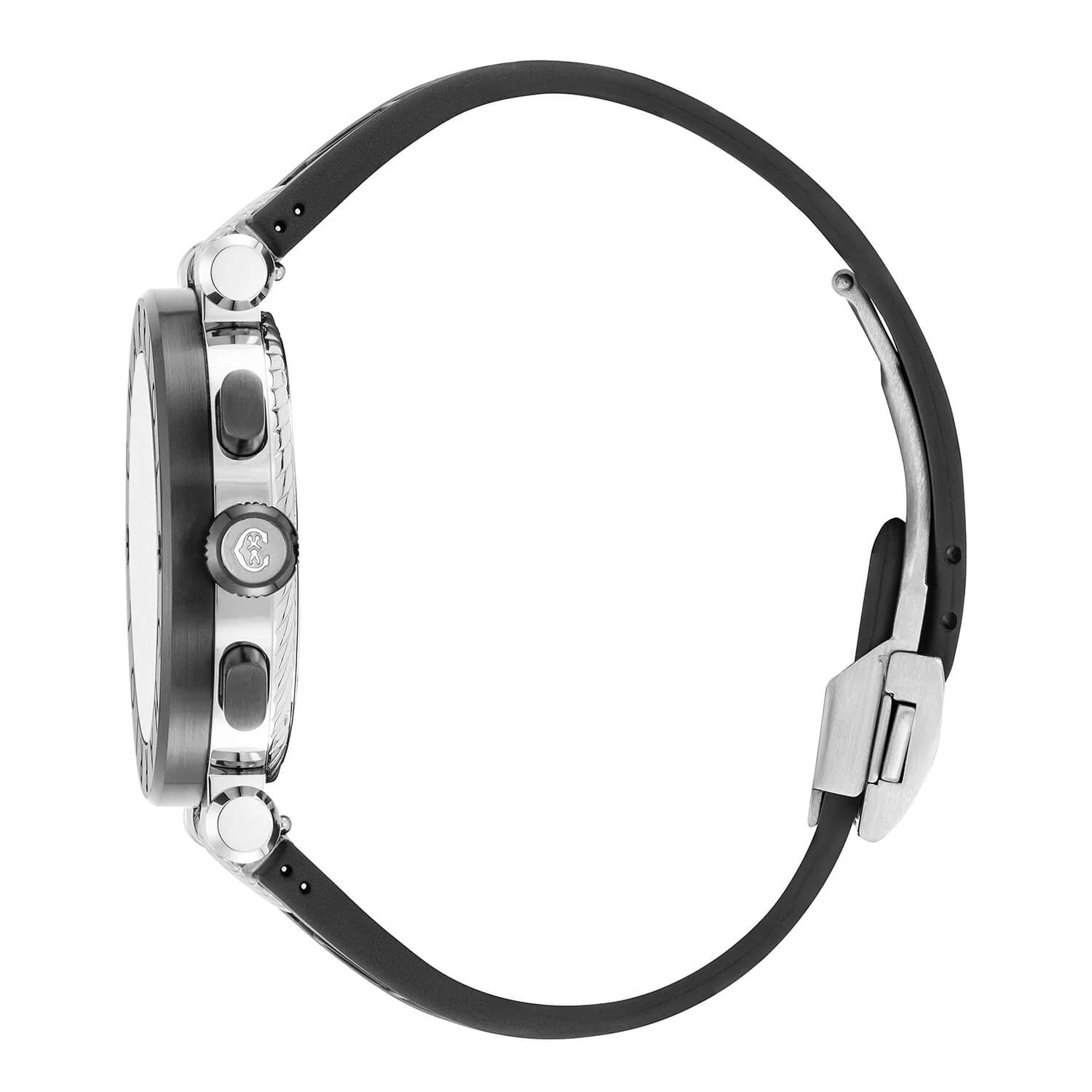 NAVIGATOR CRUISE41MM, CALIBRE CHRONOGRAPHIQUE QUARTZ, CADRAN NOIR AVEC CROIX ROUGE, ACIER PVD NOIR "CHARRIOL CHARRIOL " BEZEL, BRACELET INTERCHANGEABLE EN CAOUTCHOUC NOIR - © 2024 Charriol - Watch