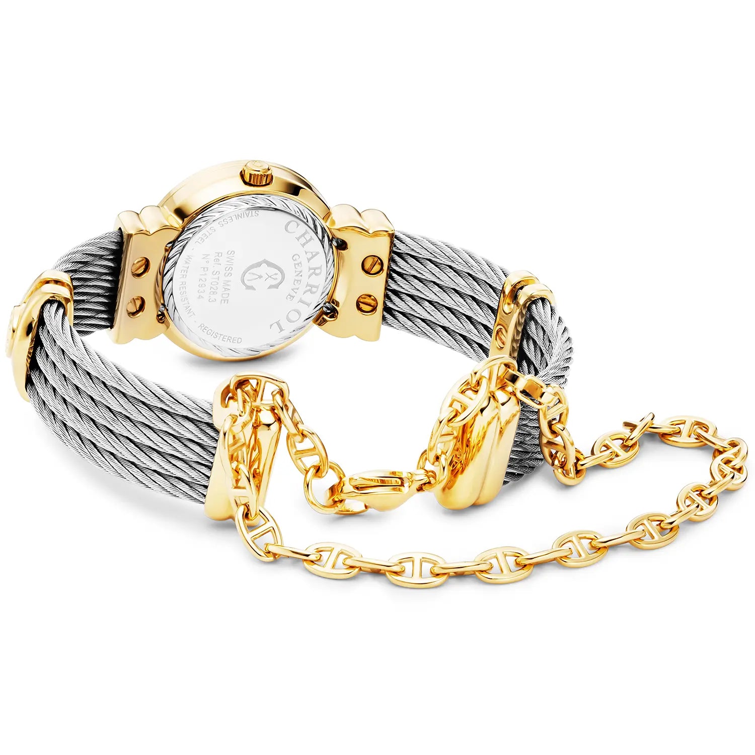 St Tropez Montre Icon PVD or jaune et acier - Charriol Geneve - Montre