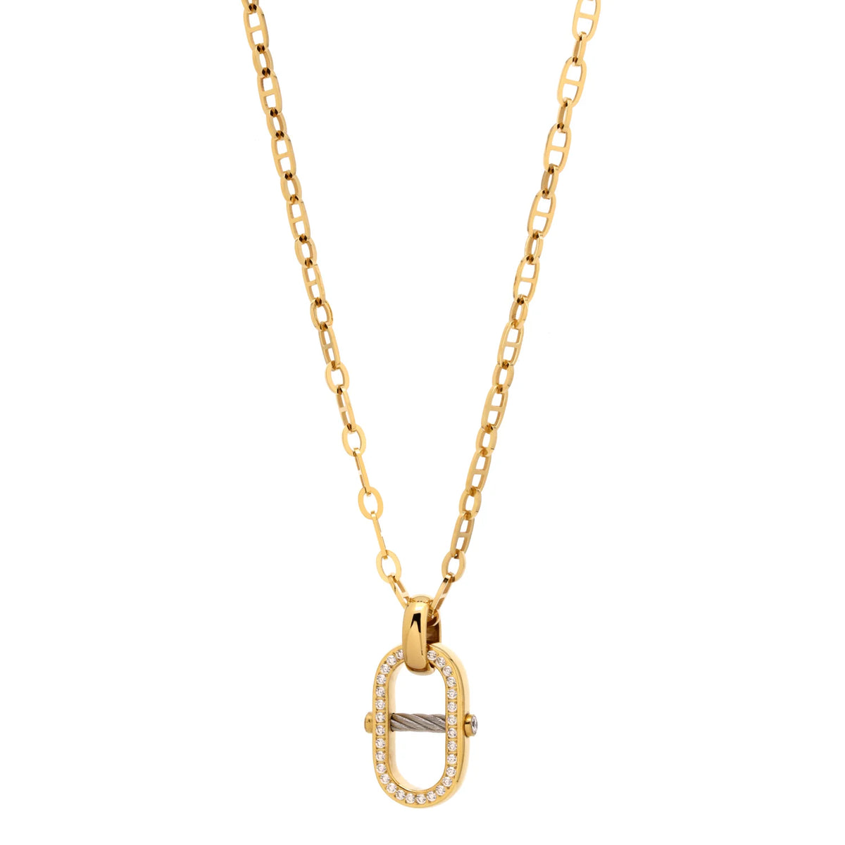 Or jaune avec 34 zirconias_acier