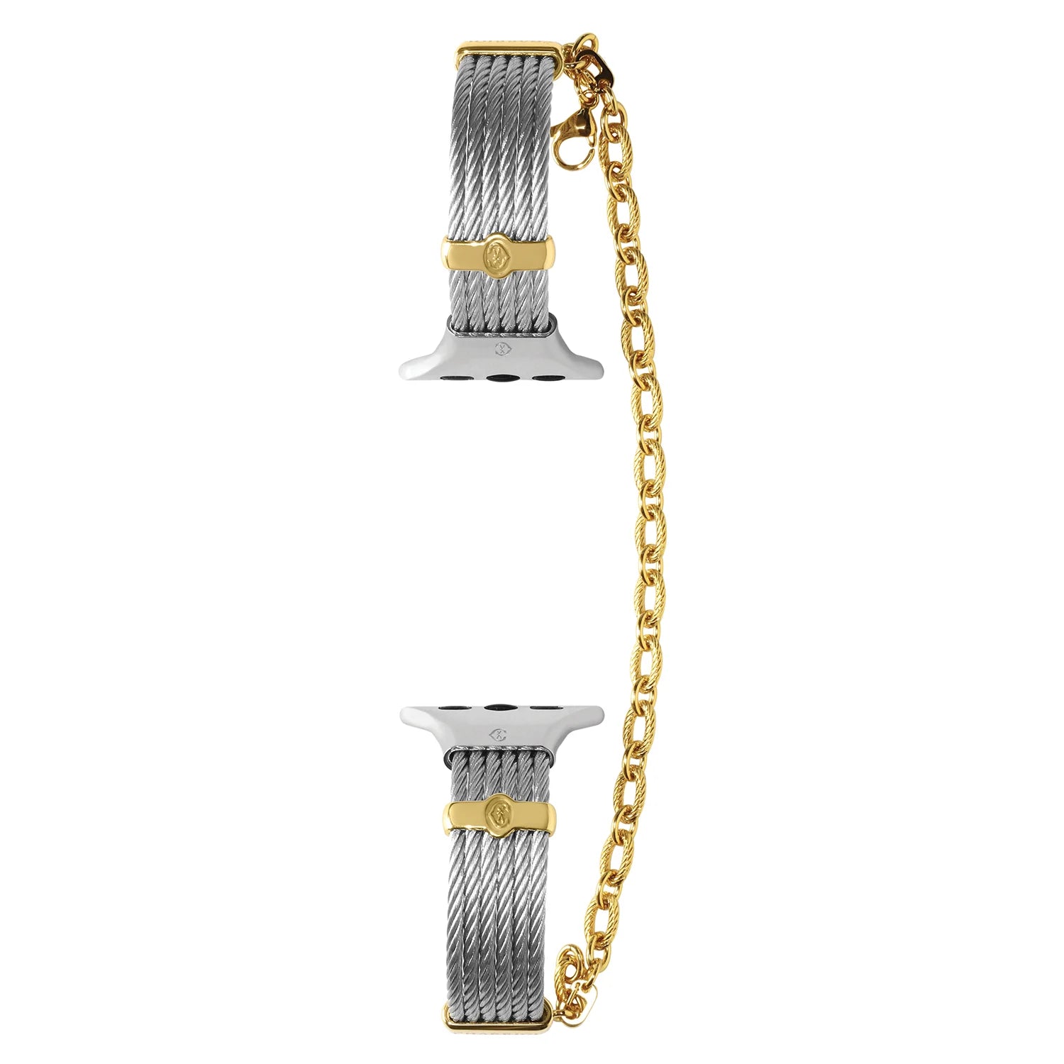 Acier avec décors en or jaune_poignet 16cm
