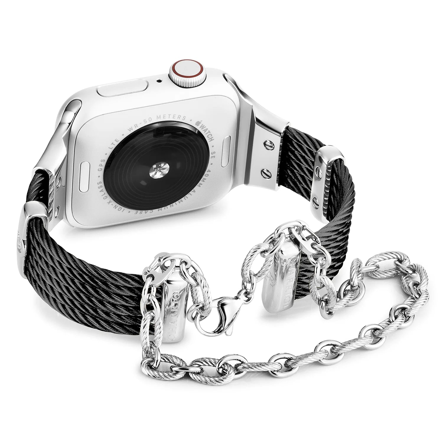 Noir avec acier Décors_Poignet 16cm